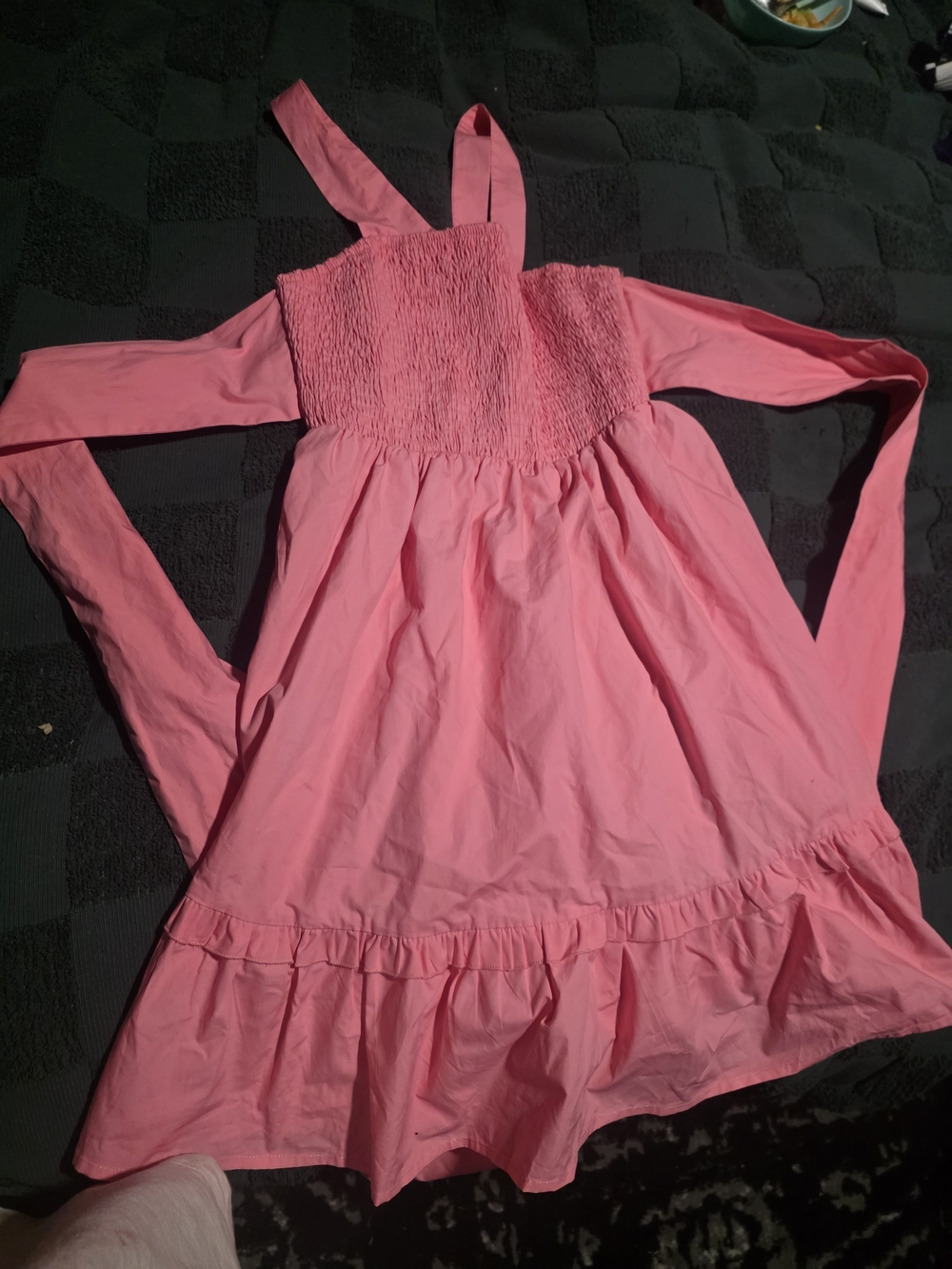 Listicle Pink Smocked Mini Sundress
